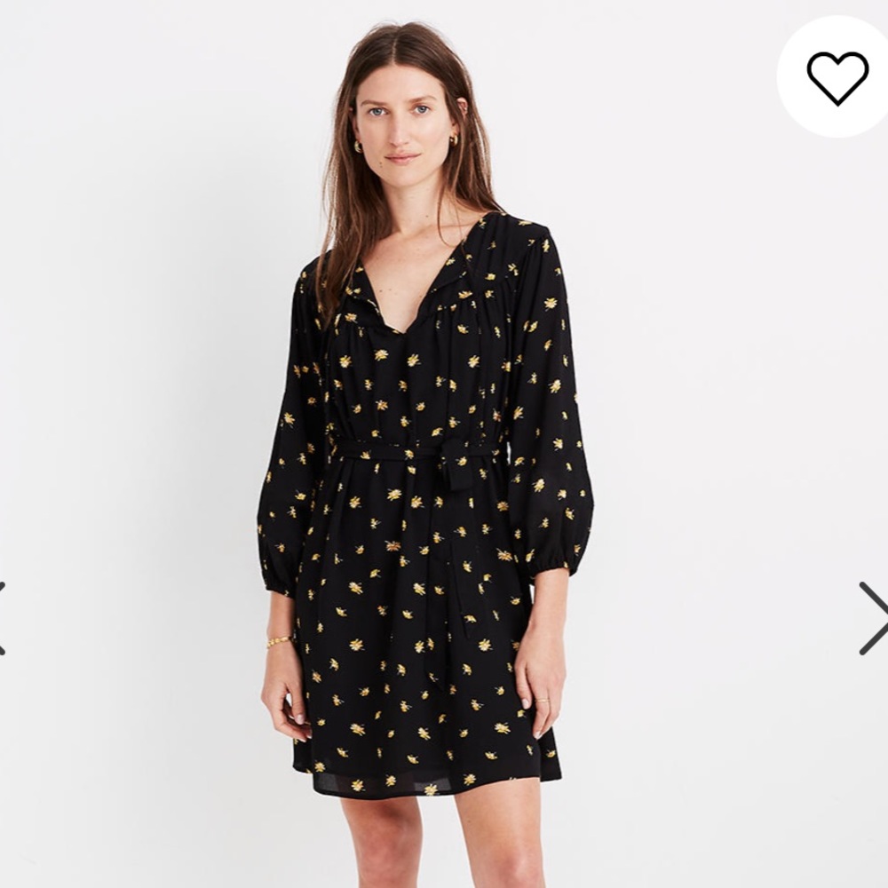 Madewell Tie-Waist Mini Dress sz M